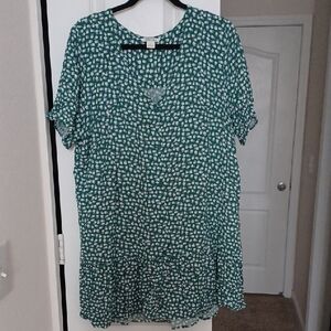 Green Patterned Women's Dress